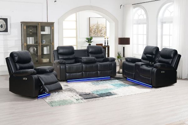 Picture of ORLANDO Air Leather Power Reclining Sofa Range - 3RRC+2RRC+1R Sofa Set