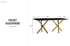 Picture of ZENIX 180 Tempered Glass Top Dining Table