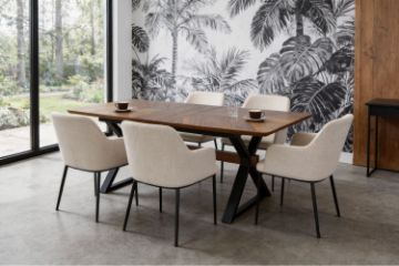 Picture of CAPITOL Walnut Veneer 180-300 Adjustable & Extendable Dining Table