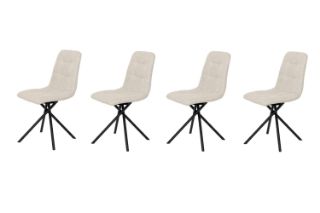 Picture of MARMURA 360° Swivel  Dining Chair (Beige) - 4 Chairs in 1 Carton