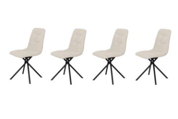 Picture of MARMURA 360° Swivel  Dining Chair (Beige) - 4 Chairs in 1 Carton