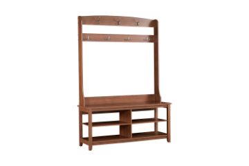 Picture of ELLIS 175 Hall Tree with Shoe Bench, Coat Rack & Shelves