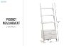 Picture of [FLOOR MODEL CLEARANCE] ELARA Ladder Bookshelf with 3 Open Shelves & 2 Storage Drawers (White)