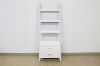 Picture of [FLOOR MODEL CLEARANCE] ELARA Ladder Bookshelf with 3 Open Shelves & 2 Storage Drawers (White)