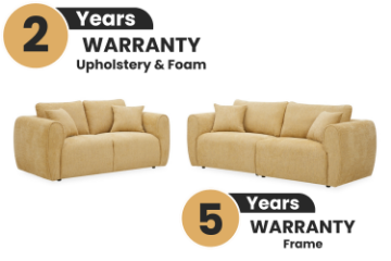 Picture of RIVANO 3/2 Seater Fabric Sofa Range (Yellow) 