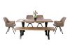 Picture of GALLOP Dining Set - 4 Dining Chairs (With Arms) +1 Dining Bench + 1 Dining Table
