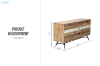 Picture of LEAMAN 1.6M Solid Acacia Wood Sideboard