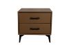 Picture of NORDICA 2-Drawer Bedside Table (Brown)