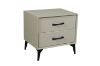 Picture of NORDICA 2-Drawer Bedside Table (Light Grey)