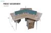 Picture of [FLOOR MODEL CLEARANCE] FOCUS Office System 3 Seater Triangle Desks