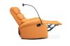 Picture of [FLOOR MODEL CLEARANCE] OLIVIO 360° Swivel Manual Recliner Lounge Chair With Mobile Holder (Orange)