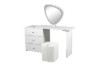 Picture of AURELIA 3-Drawer 100-160 Extension Dressing Table with LED Mirror and Makeup Stool Set