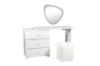 Picture of AURELIA 3-Drawer 100-160 Extension Dressing Table with LED Mirror and Makeup Stool Set