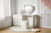 Picture of AURELIA 3-Drawer 100-160 Extension Dressing Table with LED Mirror and Makeup Stool Set