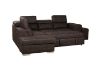 Picture of [FLOOR MODEL CLEARANCE] CASSIA Sectional Sofa/Sofa Bed with Storage & 2 Ottomans (Brown) - Chaise Facing Left
