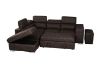 Picture of [FLOOR MODEL CLEARANCE] CASSIA Sectional Sofa/Sofa Bed with Storage & 2 Ottomans (Brown) - Chaise Facing Left