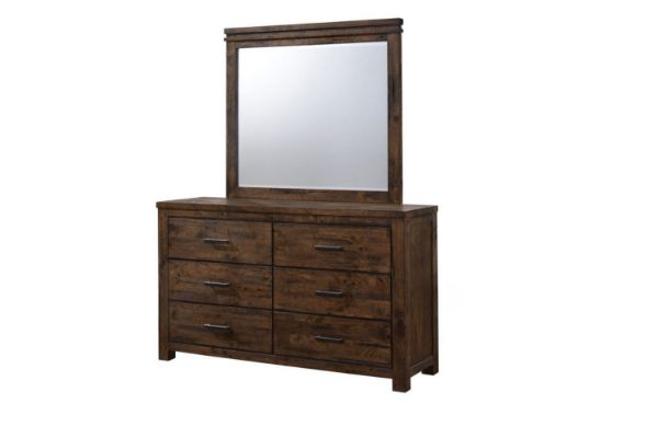 Picture of  [FLOOR MODEL CLEARANCE] VENTURA 6-Drawer Oak Dresser with Mirror 