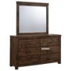 Picture of  [FLOOR MODEL CLEARANCE] VENTURA 6-Drawer Oak Dresser with Mirror 