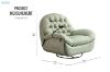 Picture of  [FLOOR MODEL CLEARANCE] BAVA 360° Swivel Power Recliner Lounge Chair with Mobile Holder (Mint Green)