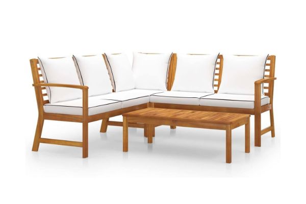 Picture of [FLOOR MODEL CLEARANCE] WATFORD Solid Acacia Wood Outdoor Lounge Corner Sofa Set