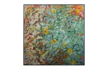 Picture of 389-005 Hand Oil Painting Canvas Wall Art with Black Frame(100x100CM)