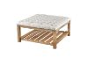 Picture of  [FLOOR MODEL CLEARANCE] MARCEL Solid Wood Tufted Ottoman/Coffee Table with Shelf 