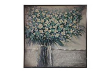 Picture of 389-007 Hand Oil Painting Canvas Wall Art with Black Frame(80x80CM)