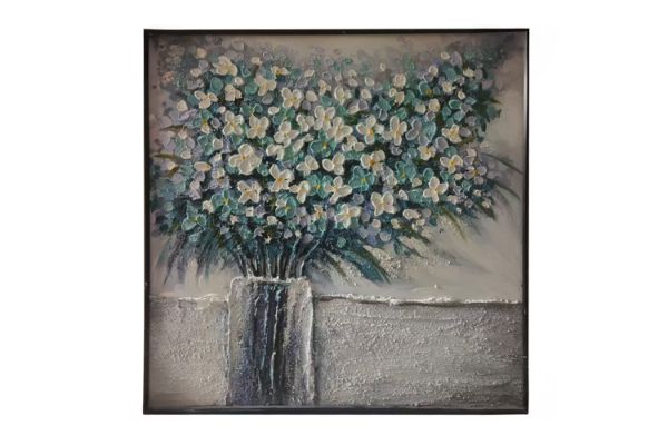 Picture of 389-007 Hand Oil Painting Canvas Wall Art with Black Frame(80x80CM)