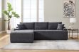 Picture of ASHFORD Fabric Sectional Compressed Sofa (Grey)