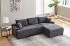Picture of ASHFORD Fabric Sectional Compressed Sofa (Grey)