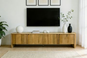 Picture of LINTON 210 4-Door Australian Marri Hardwood TV Unit