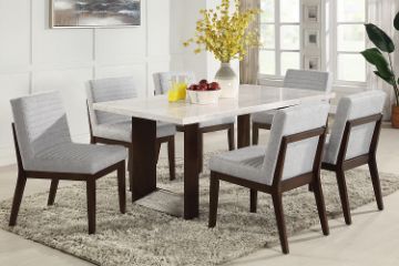 Picture of EDWYN 7PC 173 Marble Top Dining Set