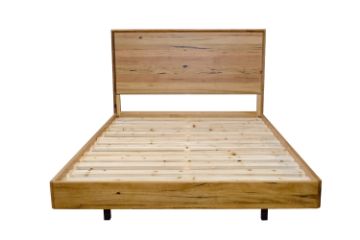 Picture of BRITTON Australian Marri Hardwood Floating Bed Frame - Queen Size