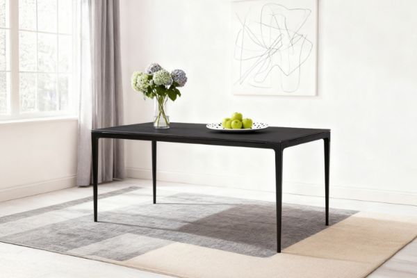 Picture of  [FLOOR MODEL CLEARANCE] BRUTUS 1.5M Sintered Stone Top Aluminum Frame&Leg Dining Table (Dark Grey)