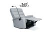 Picture of  [FLOOR MODEL CLEARANCE] OLIVIO 360° Swivel Manual Recliner Lounge Chair With Mobile Holder (Grey) 