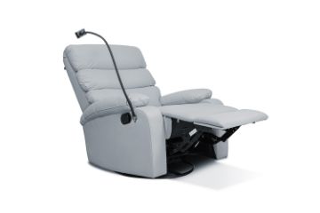 Picture of  [FLOOR MODEL CLEARANCE] OLIVIO 360° Swivel Manual Recliner Lounge Chair With Mobile Holder (Grey) 