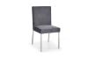 Picture of [FLOOR MODEL CLEARANCE] MARCANO Velvet Dining Chair with Silver Stainless Steel Frame (Grey)