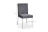 Picture of [FLOOR MODEL CLEARANCE] MARCANO Velvet Dining Chair with Silver Stainless Steel Frame (Grey)