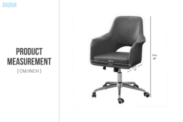 Picture of   [FLOOR MODEL CLEARANCE]  REKO Height Adjustable Office Chair (Grey)