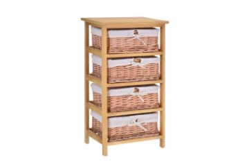 Picture of  [FLOOR MODEL CLEARANCE]  SIENA 4 Drawers Cabinet (Wicker Basket)