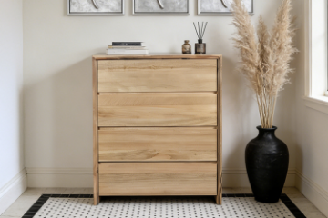 Picture of BRITTON 4-Drawer Australian Marri Hardwood Tallboy