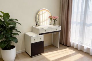 Picture of GLOW 3-Drawer Dressing Table with LED Mirror
