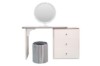 Picture of ELYSIA 3-Drawer 100-160 Extension Dressing Table with LED Mirror and Makeup Stool Combo