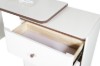 Picture of ELYSIA 3-Drawer 100-160 Extension Dressing Table with LED Mirror and Makeup Stool Combo