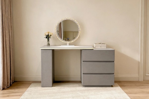 Picture of NOOK 3-Drawer 100-160 Extension Dressing Table with LED Mirror