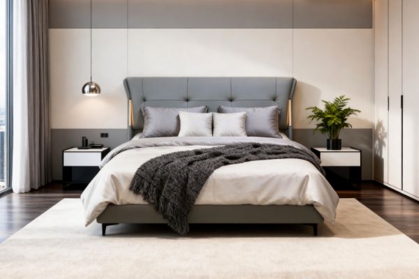 Picture of KIANA Air Leather Bed Frame with Integrated Touch LED Light in Queen/Super King Size