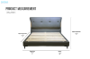 Picture of KIANA Air Leather Bed Frame with Integrated Touch LED Light in Queen/Super King Size