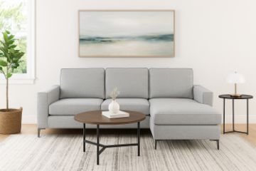 Picture of  [FLOOR MODEL CLEARANCE] NAUTICA Reversible Sectional Sofa (Light Grey)