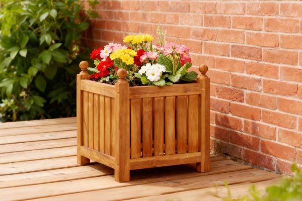 Picture of [FLOOR MODEL CLEARANCE] BALI Outdoor Solid Teak Flower Box (45x45x50cm)