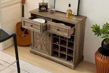 Picture of [FLOOR MODEL CLEARANCE] ODESSA 100 Wine Cabinet/Buffet with 2 Drawers